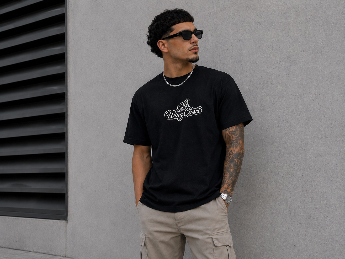 WingCloset Essential Tee – Black
